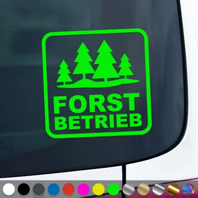 Produktbild von PantherPixel Forstbetrieb Forstzubehör Aufkleber Forstbedarf Sticker Auto Geschenkidee Farbe Neon-Grün