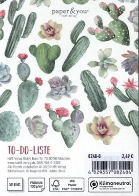 Produktbild von paper & you Block A6 To do, sortiert