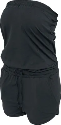 Productafbeelding van Urban Classics dames jumpsuit, model "Hot", zwart/grijs, maat: S; kleur: zwart