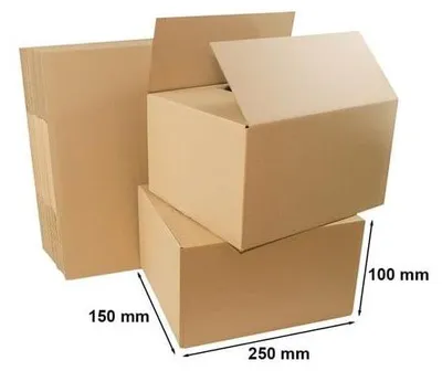 Produktbild von Faltkarton Kartonbox 250 x 150 x 100 mm, 50 Stück