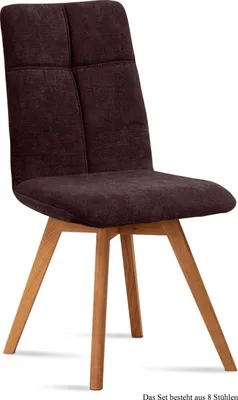 Produktbild von Esszimmerstuhl (8er-Set) Dimut 47x92x60 Eiche geölt/Espresso