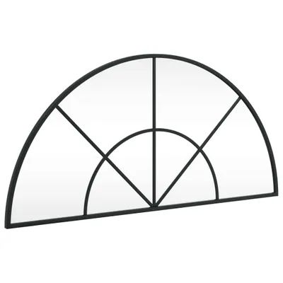 Zdjęcie produktu dla vidaXL Lustro ścienne czarne 80x40 cm Krzywe żelazko