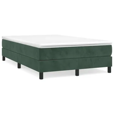 Produktbild von vidaXL Boxspringbett mit Matratze Dunkelgrün 120x190 cm Samt