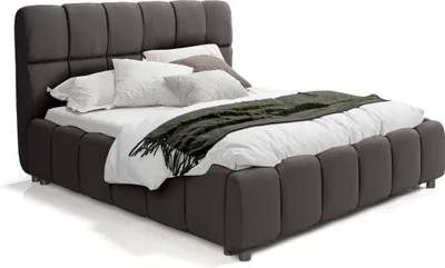 Produktbild von FEDVE Polsterbett Doppelbett Egeris Bett Bettkästen 160x200 cm Dunkelgrau (Magic Velvet 2273)