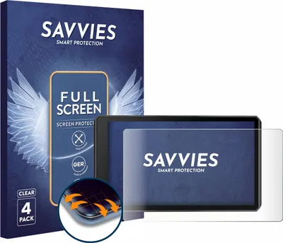 Produktbild von 4x Savvies Fullscreen Schutzfolie für Garmin zumo XT3 6" Displayschutz Folie Fullcover Klar Transparent