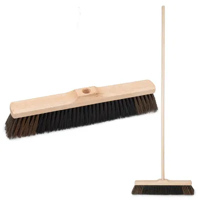 Zdjęcie produktu dla Szerokość miotły: 40 cm Głowica miotły, miotła, gwint 22 mm, z trzonkiem 120 cm