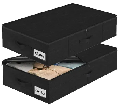 Immagine prodotto di Solidchoice - Set di 2 contenitori pieghevoli per riporre sotto il letto