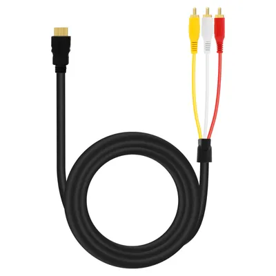 Image de LinQ, HDMI vers 3x RCA mâle Câble vidéo par LinQ, noir