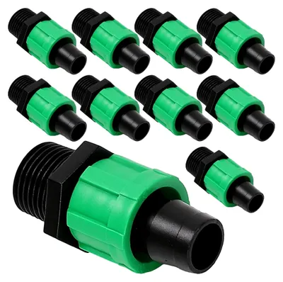 Produktbild von 10 Tropfschlauch-Kupplungen 1/2" 17mm Außengewinde für Bewässerungssysteme