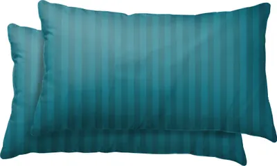 Produktbild von 2er Set Kissenbezüge Kissenhülle Kissenbezug 40x80 cm Damast petrol Mikrofaser