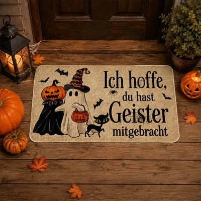 Halloween-Deurmat 60x40 cm, Geist & Kürbis, Antirutsch