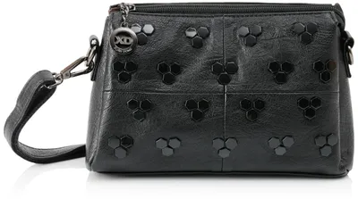 Imagen del producto de Bolso de mano tipo clutch de piel suave, con cadena de tachuelas, color , talla única, ideal para eventos nocturnos