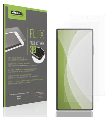 Obrázek produktu pro 2x Ochranná folie s plným pokrytím, matná, pro vnitřní stranu telefonu Nubia Fold, pancéřová folie, proti nárazům