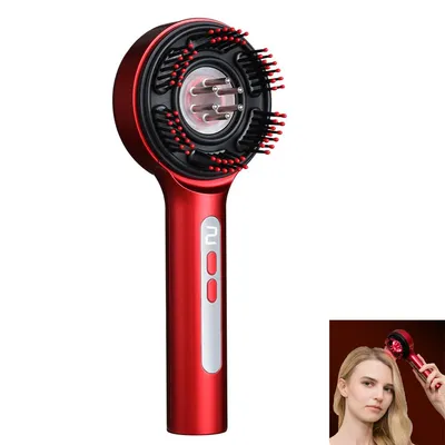 Produktbild von Kabelloser 3-in-1 Kopfhautmassagekamm, wiederaufladbare Haar- und Kopfhautbürste, sanfte Massage für Entspannung & Pflege