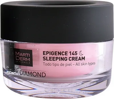 Produktbild von MartiDerm BLACK DIAMOND Epigence 145 Sleeping Cream, Nachtcreme, Gesicht, Anti-Falten, Wirkt beruhigend, Elastizität, Kräftigend, Feuchtigkeitsspendend, Erneuernd, 50 ml, 1 Stück(e)