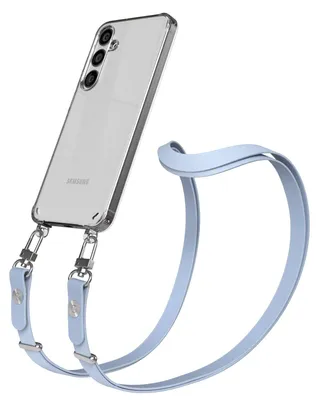 Produktbild von EAZY CASE Handykette magnetisch mit Handyhülle für Samsung Galaxy S24 Plus, Crossbody Handyband 1-1,90m verstellbar mit 2 Ösen in Blau