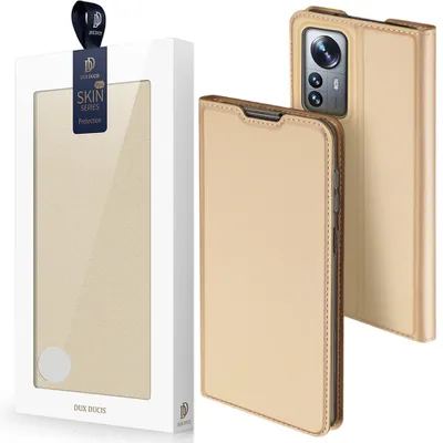 Zdjęcie produktu dla Dux Ducis Skin Pro Kabura Etui Pokrowiec Z Klapką Xiaomi 12 Pro Złoty