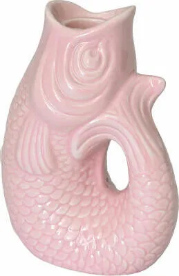 Immagine prodotto di Gift Company Kerzenhalter Monsieur Carafon XS, Kerzenständer in Fisch-Form, Steingut, Sea Pink, H 12.7 cm, 1055302012