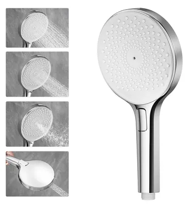 Produktbild von Duschkopf Regenduschkopf Handbrause - 140 mm - 4 Strahlarten - Verchromt