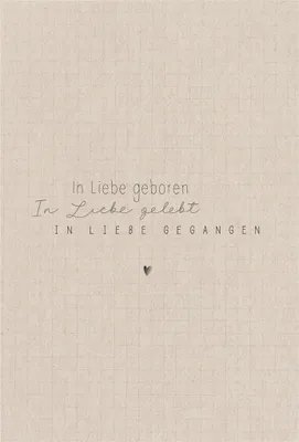 Produktbild von Trauer  Beileid  Kondolenz - Trauerkarte im Format 11,5 x 17