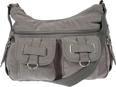 Produktbild von Damenhandtasche Schultertasche Tasche Umhängetasche Canvas Shopper Crossover Bag Grau