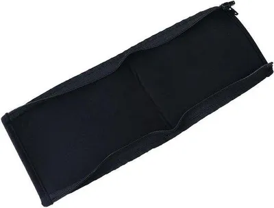 Obrázek produktu pro Sluchátka, potítko - ochranné pouzdro, polštářek - ochrana sluchátek - design se zipem - 23 x 8 cm - černá barva