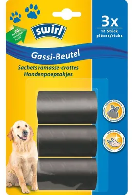 Produktbild von Swirl Gassi-Beutel 3 x 12 Stück