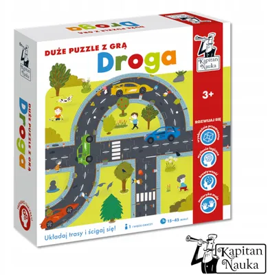 Produktbild von Kapitan Nauka Puzzle Straße Lernspiel für Kinder Fahrbahn Autos