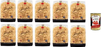 Produktbild von 10x Mafalda corta N. 79 Neapolitanische Hartweizengrieß Packung mit 500g Pasta IGP + Italian Gourmet polpa 400g