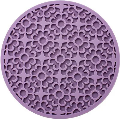 Obrázok produktu pre Silikónové podložky pod šálky s tepelnou izoláciou, mäkké, samolepiace, 10 ks, 10 cm, fialové