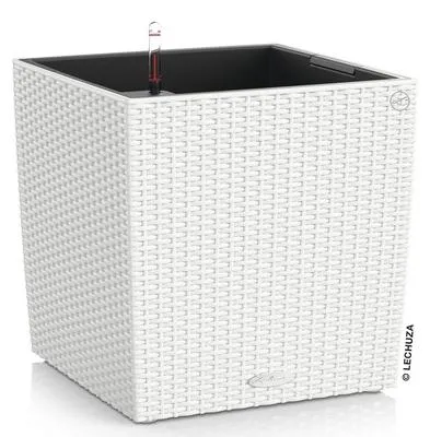 Obrázok produktu pre Samozavlažovací kvetináč Lechuza Cube 30x30x30 cm kompletný set biely