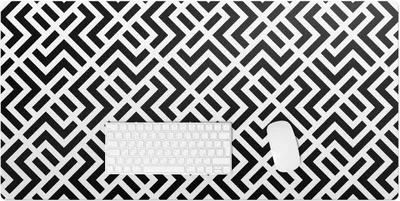 Produktbild von Geometrischer Zickzack – Schreibtischunterlage – Rutschfeste Tischunterlage – Schreibtischmatte für Büro & Zuhause – Schreibunterlage – Mauspad – Tischmatte – 100 x 50 cm