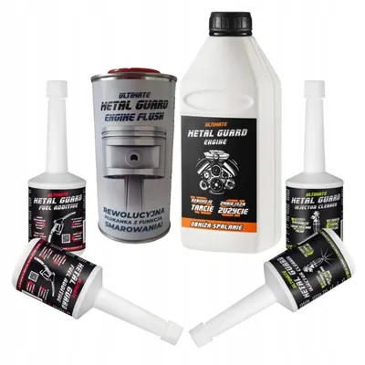 Produktbild von Metal Guard Komplettset 1,7 L Engine Flush Motoröl Additiv Injector Cleaner Fuel Additive Diesel Benzin LPG Biodiesel DPF EGR Motorschutz