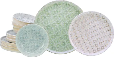 Produktbild von CreaTable, 24089, Uno Emiliana mix, Tellerset 12-tlg, Steinzeug