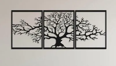 Immagine prodotto di Decorazione da parete 3D in metallo, grande, 48x60 cm