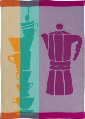 Produktbild von Sander Café 50x70 eckig - 16 aqua/purple - Geschirrtuch