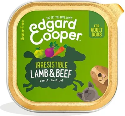Produktbild von Edgard & Cooper Hund Nassfutter Schale Lamm & Rind mit Apfel 11 x 150g