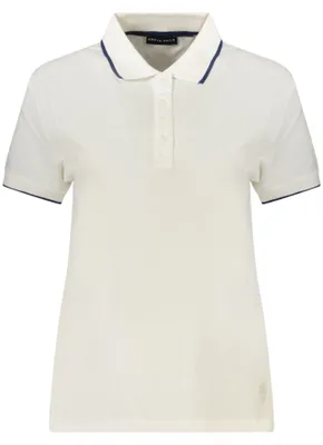 Immagine prodotto di Elegante polo da donna a maniche corte, bianca con dettagli a contrasto