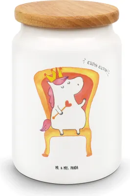 Produktbild von Mr. & Mrs. Panda Dose Einhorn Prinzessin - Weiß - Geschenk, Geburtstag, Geburtstagsgeschenk, Monat, Keksdose, Unicorn, aufbewahrungsbehälter, Kaffeedose, behälter