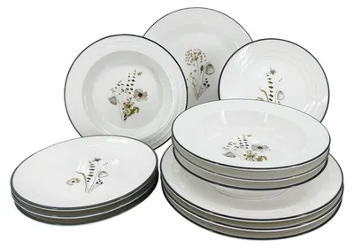 Image de service d'assiettes en porcelaine 12 pièces Nostalgie Meadow