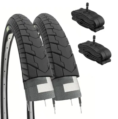 Zdjęcie produktu dla Obręcze Ecovelò 2, opony 24 x 1,75 (47-507) + dętki, opony do roweru szosowego, model Graziella, do rowerów miejskich 24 cali