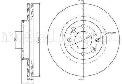 Produktbild von 2x METELLI Bremsscheibe 23-0549C für RENAULT CLIO II (BB0/1/2_ CB0/1/2_) 41 0mm