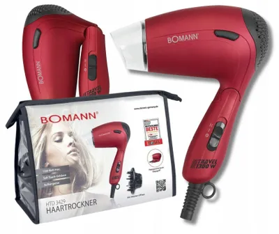 Produktbild von Kompakter Klappbarer Haartrockner Bomann Htd8005cb 2-Stufen Reise 1300 W