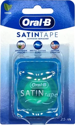 Zdjęcie produktu dla Oral B nić dentystyczna satynowa taśma niebieski blister 1 szt