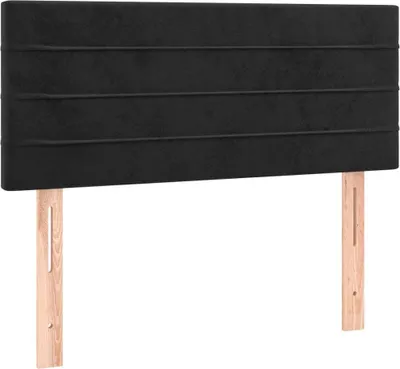 Image de Tête de lit Noir 100x5x78/88 cm Velours