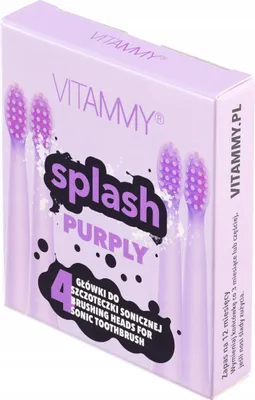 Produktbild von VITAMMY Splash violette Schallzahnbürstenköpfe 4 Stück