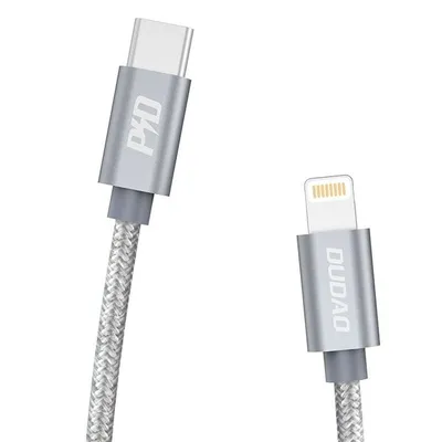 Produktbild von DUDAO L5PRO, 1 m, Lightning, USB C, Männlich, Männlich, Grau