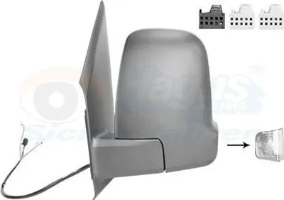 Produktbild von VAN WEZEL 2973817 Außenspiegel Seitenspiegel Links passend für MERCEDES-BENZ Sprinter 3,5-T Kastenwagen (907, 910) Konvex Beheizt