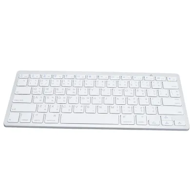 Obrázok produktu pre Klávesnica Bluetooth, dvojjazyčná, superplochá, nožnicový spínač, bezdrôtová, pre PC, notebook, tablet, thajčina
