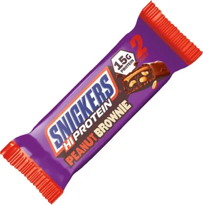 Obrázok produktu pre Mars Snickers Peanut Brownie HiProtein Bar 50 g Snickers Peanut Brownie / Protenov tyinky, cookies a brownies / Obben Snickers Peanut Brownie tyinka s vysokm obsahom protenov